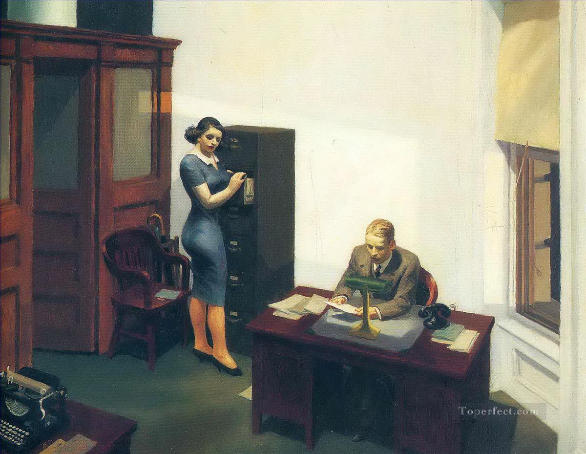 office at night Edward Hopper Oil Paintings